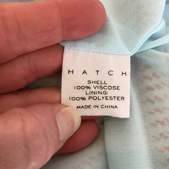 Hatch Briar sky blue red dashdot smocked waist maternity dress size 2 or Medium - Picture 11 of 16